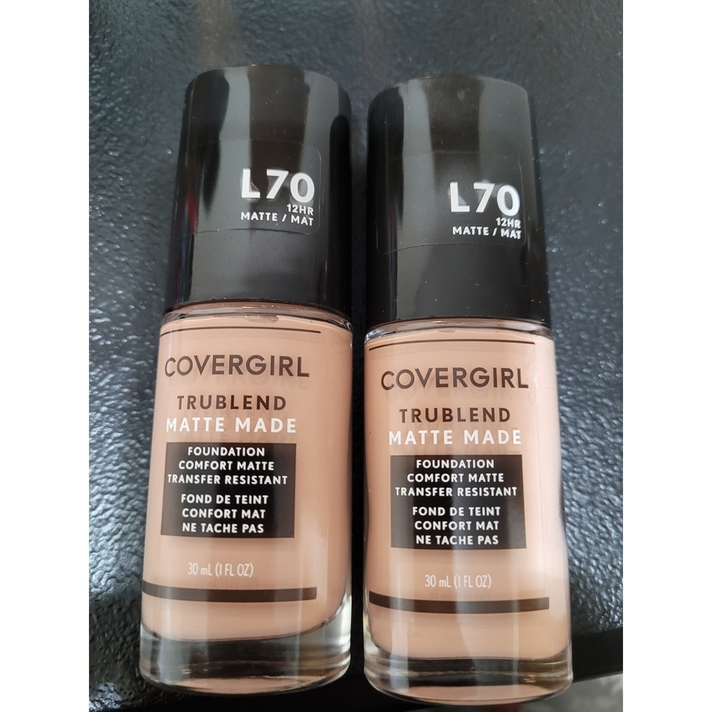 Covergirl TruBlend Matte Made Foundation Women L70 Natural Ivory New 2pk 1oz